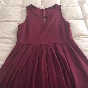 Maroon keyhole dress